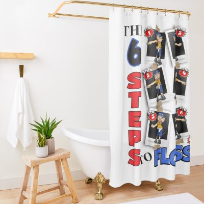 Jeffy 6 Steps To Floss - Sml Shower Curtain Official SML Merch