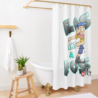 Jeffy Floss Like A Boss - Sml Shower Curtain Official SML Merch