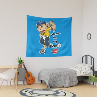Jeffy Wanna See My Pencil? - Funny Sml Character Tapestry Official SML Merch